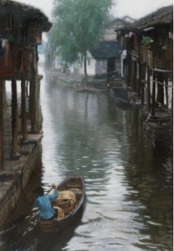 Artworks in 150 Subjects Painting - Jiangnan Countryside 1984 Chinese Chen Yifei